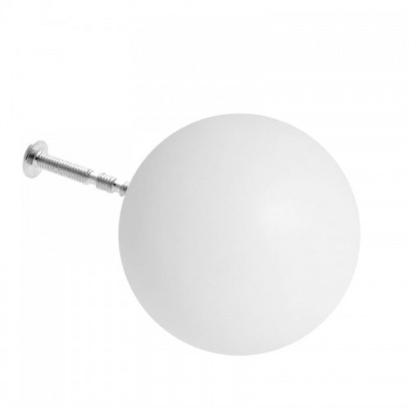 Gałka do mebli Kulka 3,5 cm biała matowa