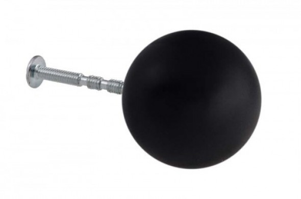 Gałka do mebli Kulka 3,5 cm czarna matowa