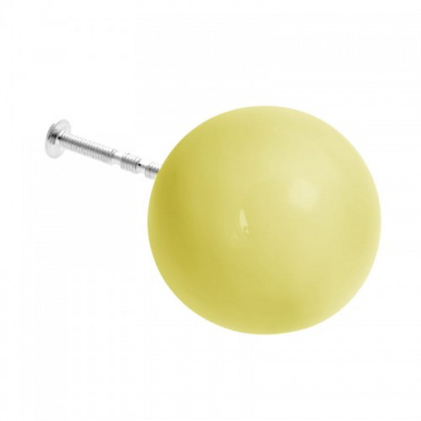 Gałka do mebli Kulka 3,5 cm żółta