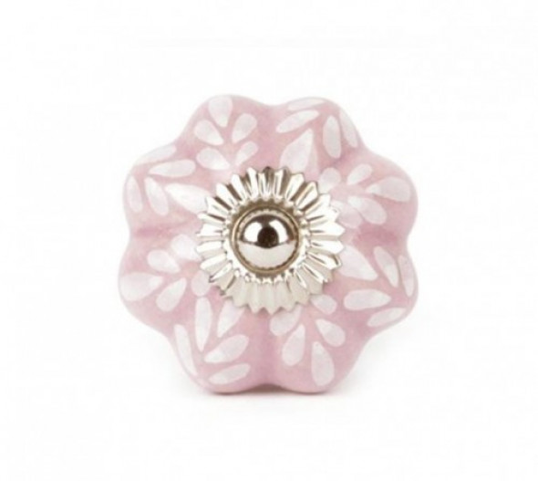 Gałka do mebli Łezka różowa