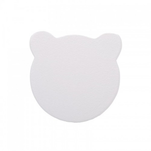 Gałka do mebli Miś drewniany biały