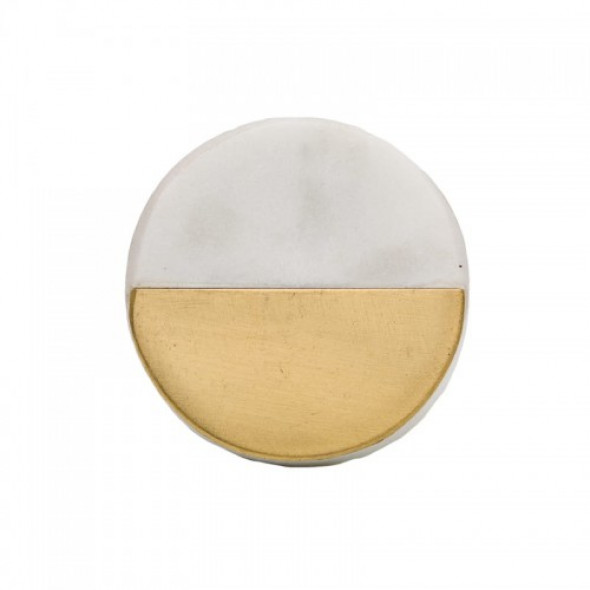 Gałka do mebli Modern circle marmurowo-złota