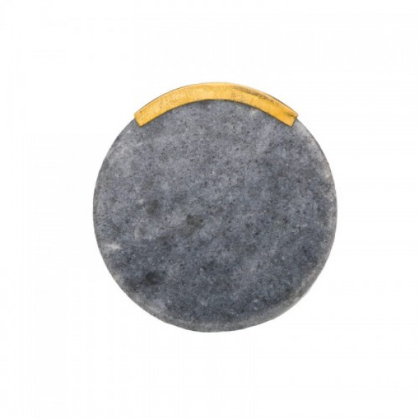 Gałka do mebli Modern circle szara z odrobiną złota