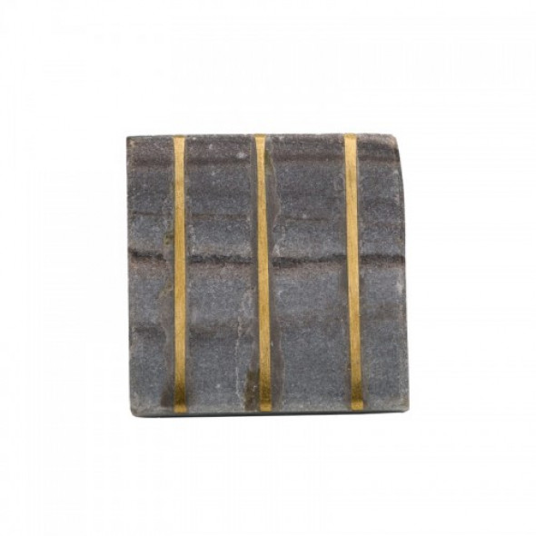 Gałka do mebli Modern square szaro-złota