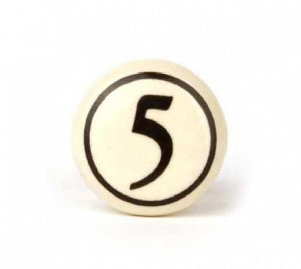 Gałka do mebli Numer - 5 - Pięć