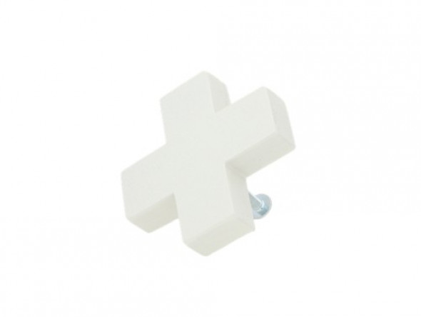 Gałka do mebli Plusik drewniany biały