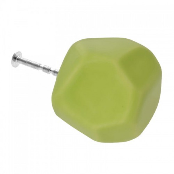 Gałka do mebli Wielościan jasno-zielony