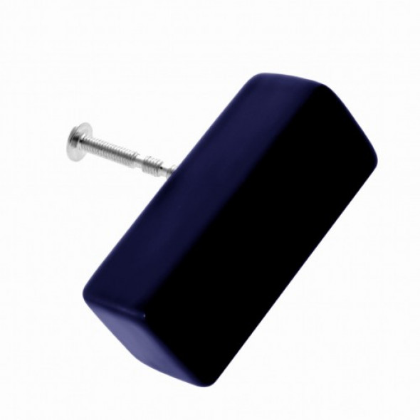 Gałka Prostopadłościan z wyżłobieniem kobaltowy