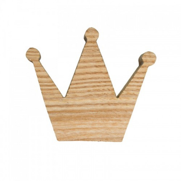 Premium Gałka do mebli Korona drewniana