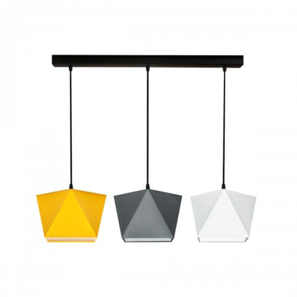 Lampa DIAMENT 3 płomienna + denka