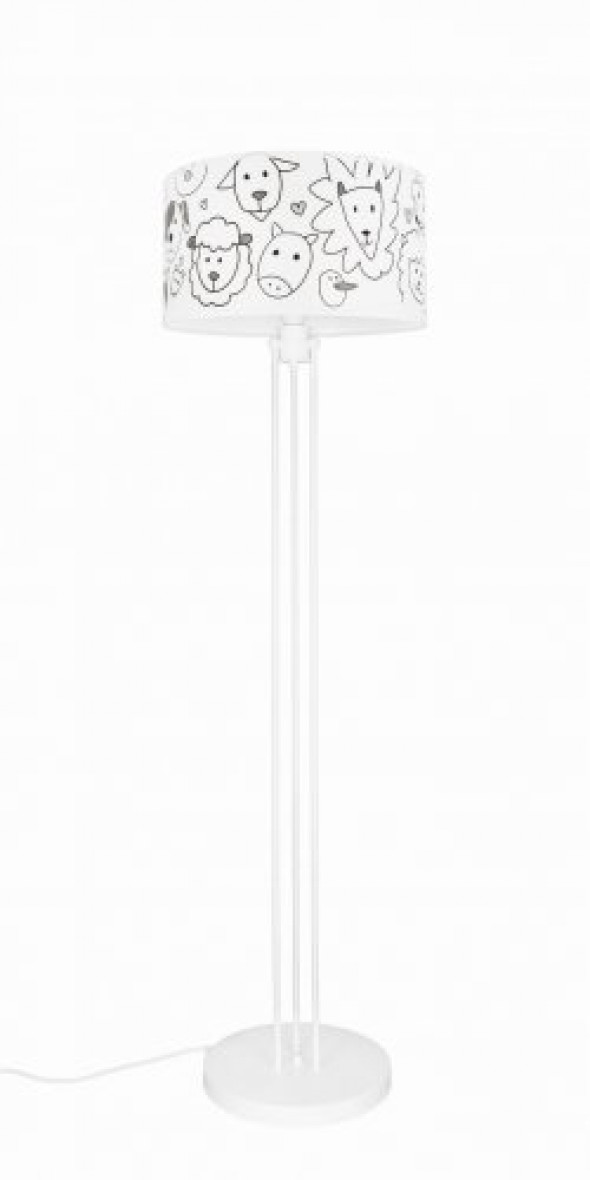 Lampa stojąca z abażurem FIGO zwierzęta