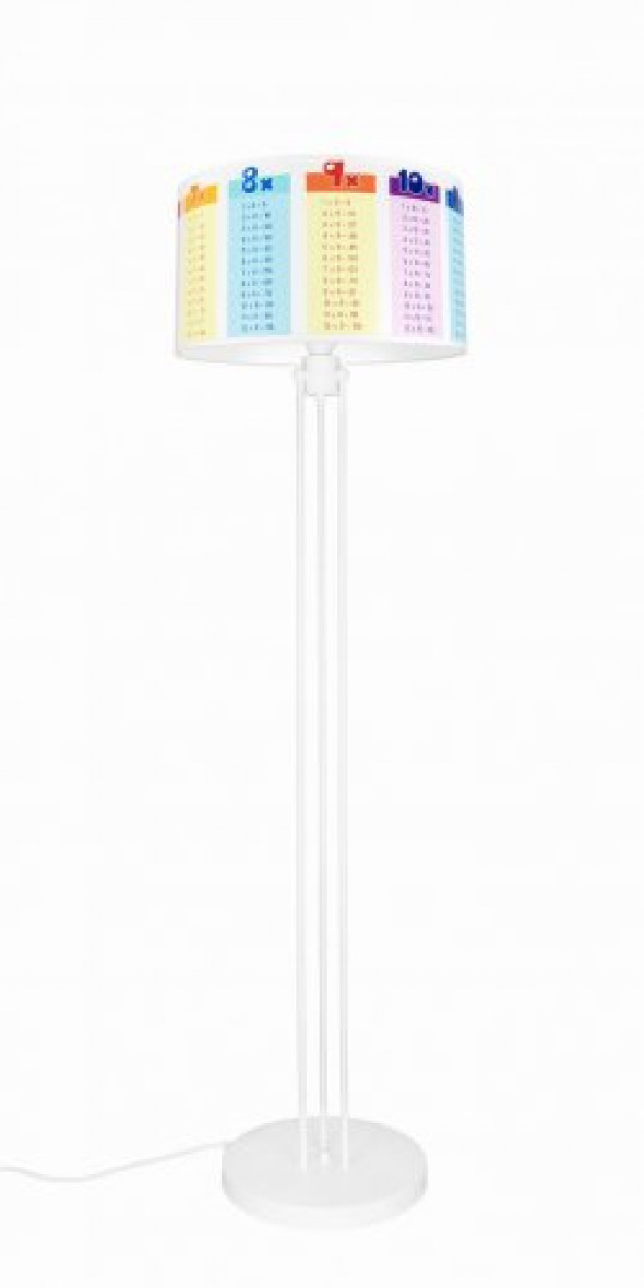 Lampa stojąca z abażurem tabliczka mnożenia