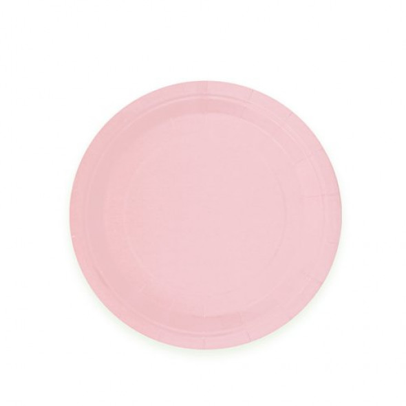 Papierowy talerz różowy 7 cali (17 cm) 8 sztuk