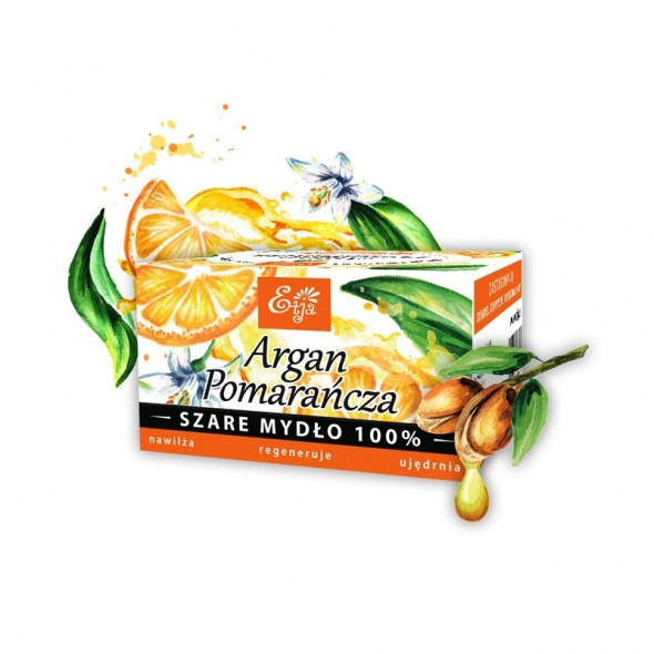 ETJA Mydło 100% Naturalne ARGAN & POMARAŃCZA 80G