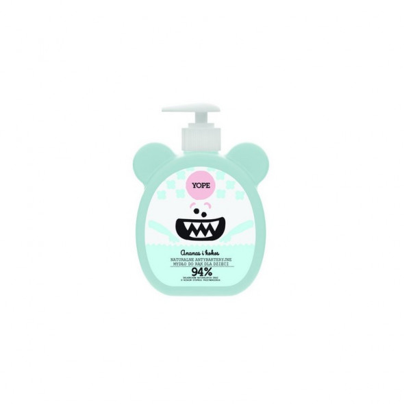YOPE Naturalne Antybakteryjne Mydło dla dzieci w płynie Ananas i Kokos 400 ml