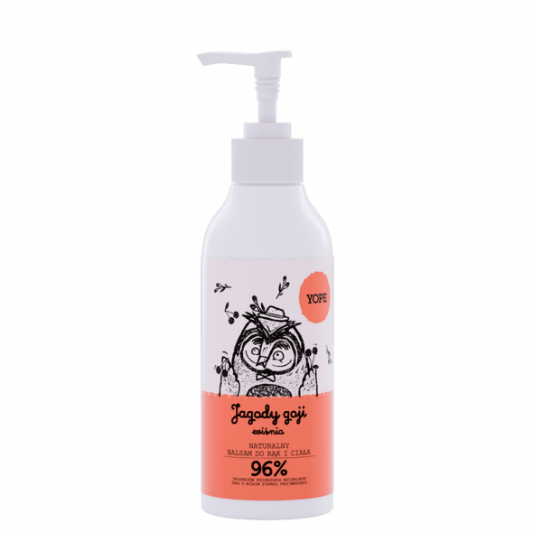 YOPE Naturalny Balsam do rąk i ciała Jagody Goji i Wiśnia 300 ml