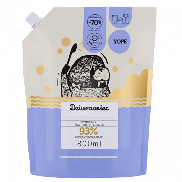 YOPE Refill Naturalny żel pod prysznic Dziurawiec