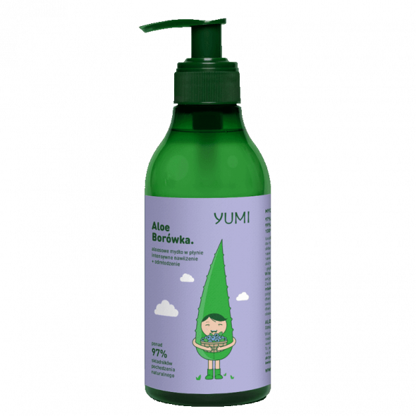 YUMI Aloesowe mydło do rąk BORÓWKA 300ml
