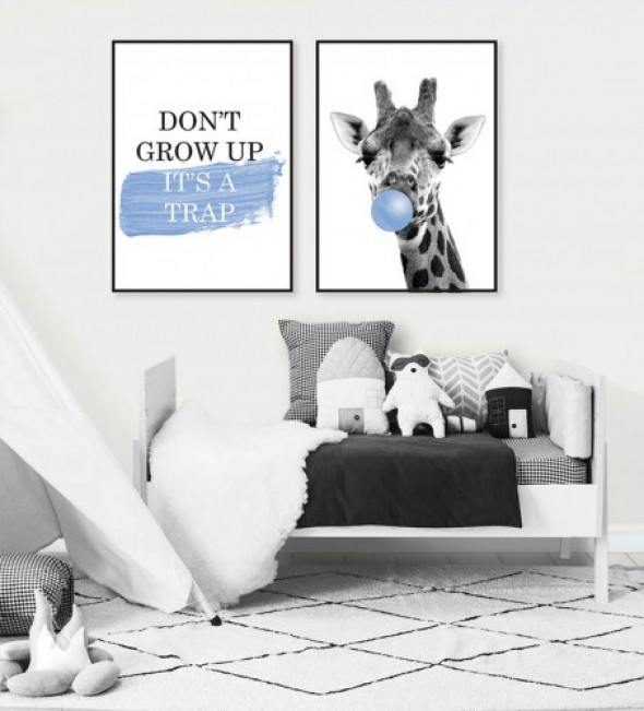 Komplet plakatów DON'T GROW UP niebieski