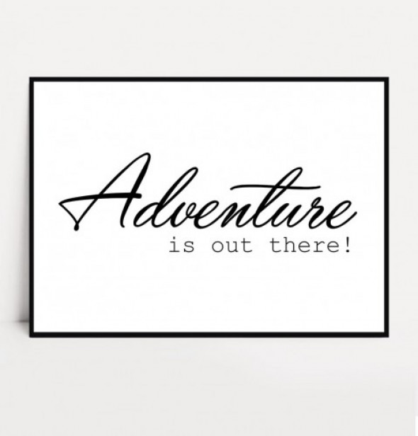 Plakat ADVENTURE poziomy