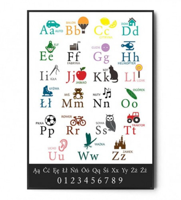 Plakat ALFABET | drukowane literki