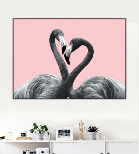 Plakat FLAMINGI poziomy