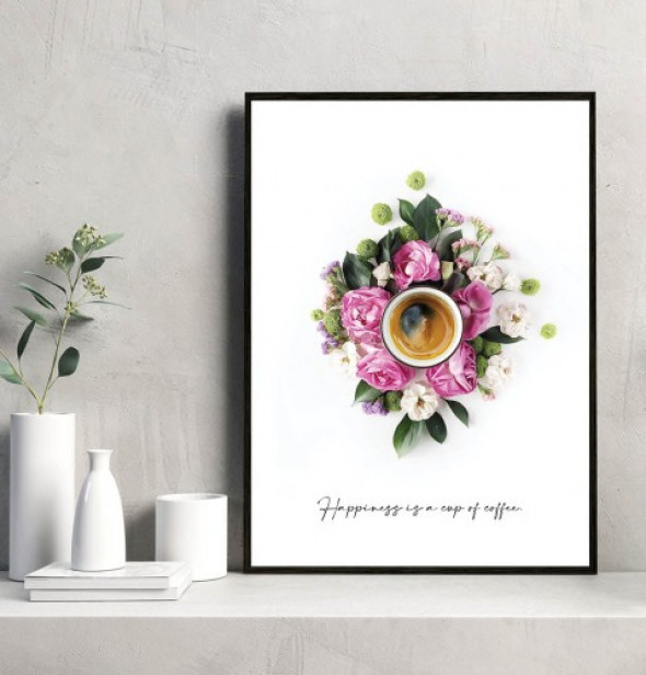 Plakat HAPPINESS IS CUP OF COFFEE