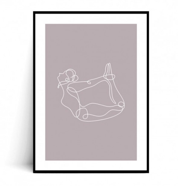 Plakat JOGA MINIMAL no.2 lawendowy