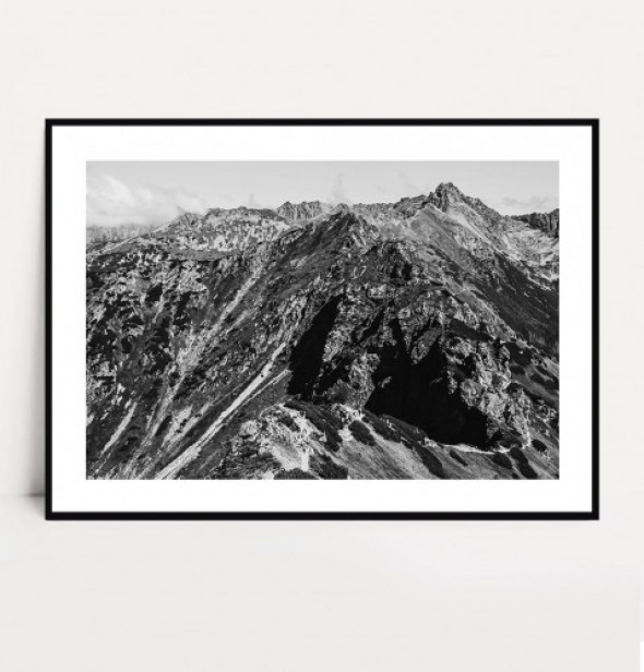 Plakat KASPROWY WIERCH czarno biały poziomy