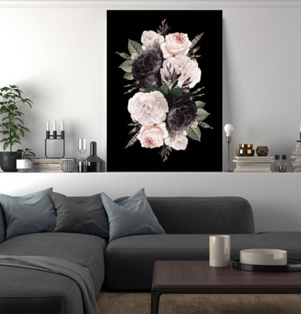 Plakat KWIATY VINTAGE no.3 DARK