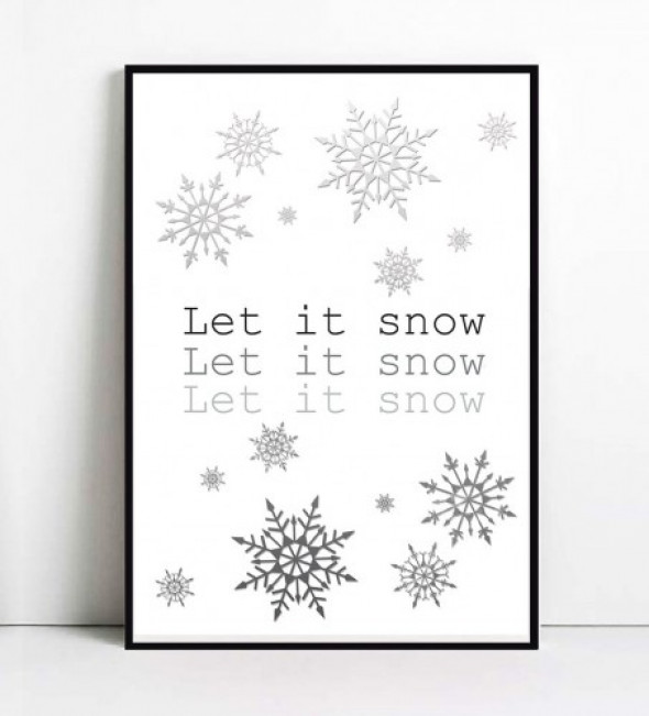 Plakat LET IT SNOW no.1