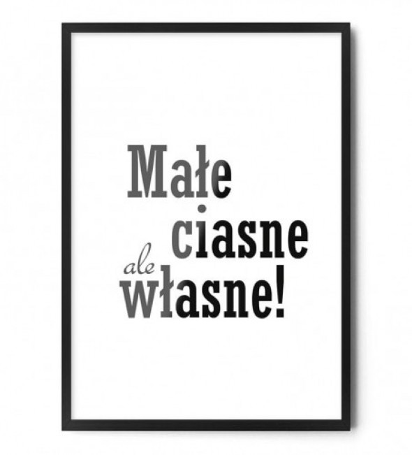 Plakat MAŁE CIASNE ALE WŁASNE