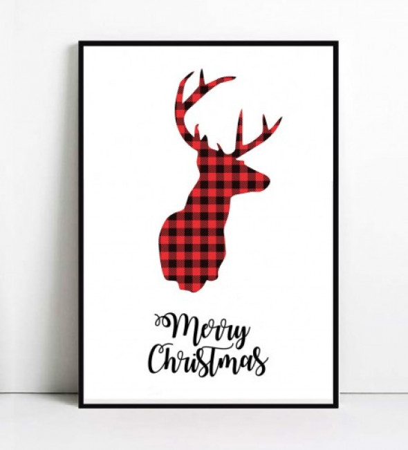 Plakat MERRY CHRISTMAS | Jelonek