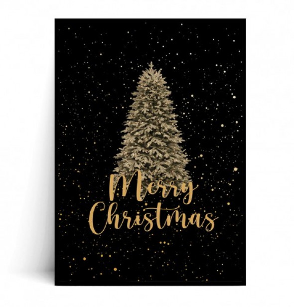 Plakat MERRY CHRISTMAS TREE