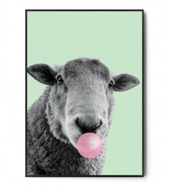 Plakat OWCA BUBBLE GUM mint