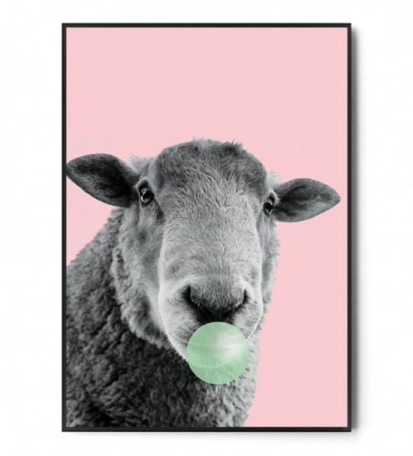 Plakat OWCA BUBBLE GUM pink