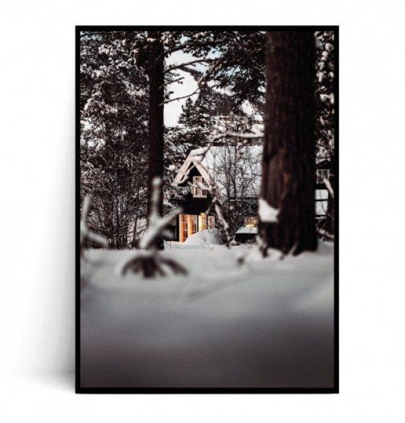 Plakat ZIMOWY DOMEK