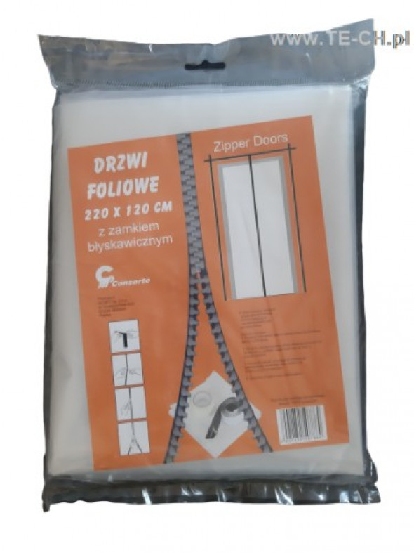 Drzwi przeciwpyłowe remontowe kurtyna z zamkiem