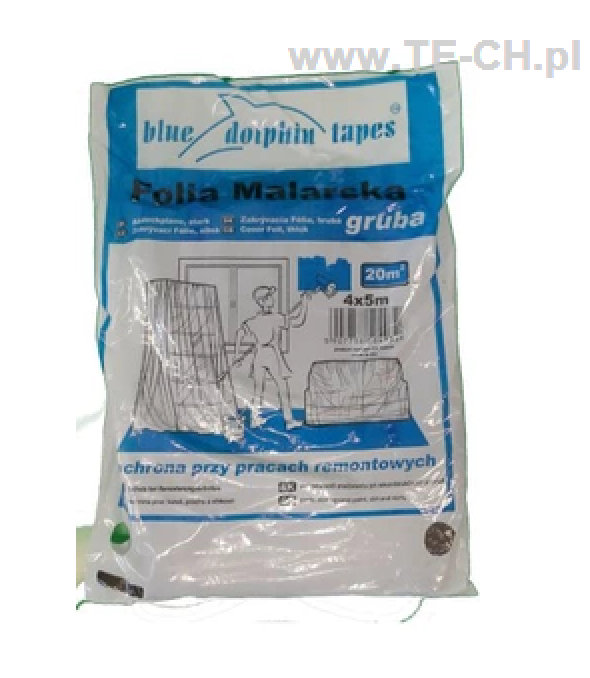 Folia malarska gruba BLUE DOLPHIN 4x5m @15szt