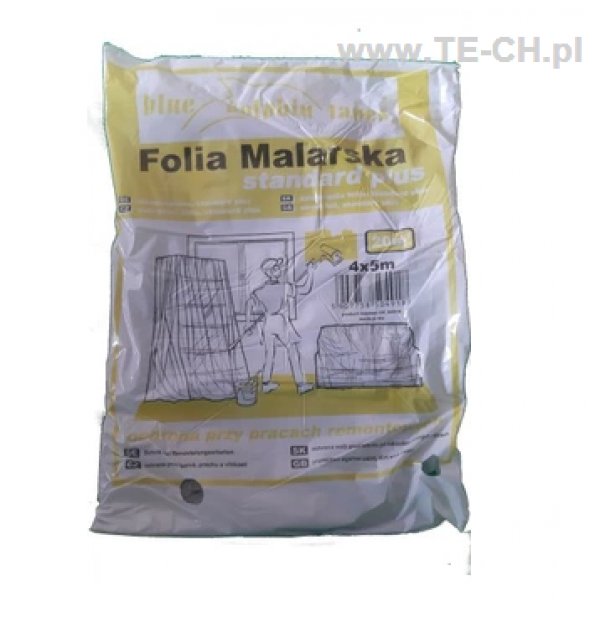 Folia malarska Standard Plus BLUE DOLPHIN 4x5m