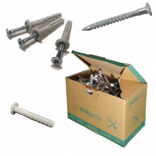 Kołki szybkiego montażu z kołnierzem 6x40mm 200szt