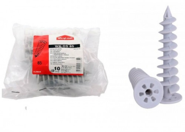 Łącznik wkręt spiralny WK-DS085 kotwa do styropianu 85mm paczka 10szt