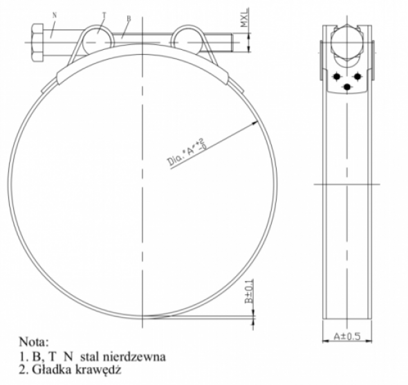 OBEJMA OPASKA ZACISKOWA GBS 98-103/24 W4