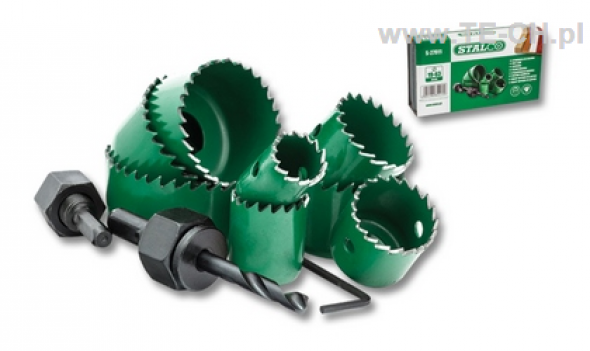 Otwornice do drewna komplet 63-127mm STALCO