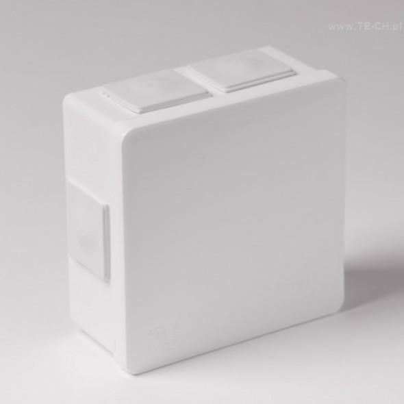 Puszka hermetyczna natynkowa 86x86x40mm IP55 biała