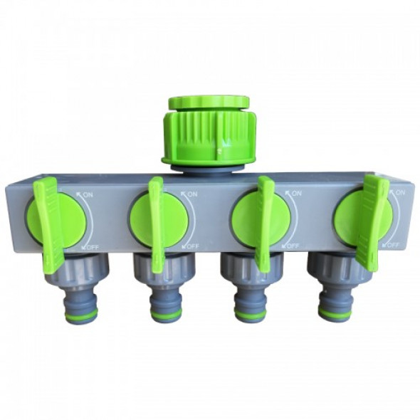 ROZDZIELACZ OGRODOWY WODY 4 ZAWORY NA KRAN