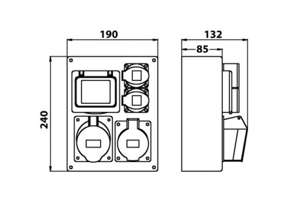 Rozdzielnica VR-24 4M 32/5 16/5 2x250V