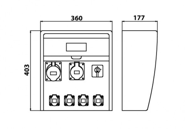 Rozdzielnica VR-UL 17M 0-1 32/5 16/5 4x250V