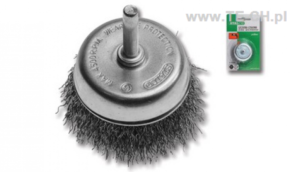 Szczotka czołowa 80mm trzpień 6mm do wiertarki