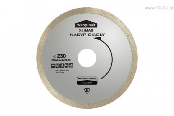 Tarcza diamentowa nasyp ciągły TDP-125M